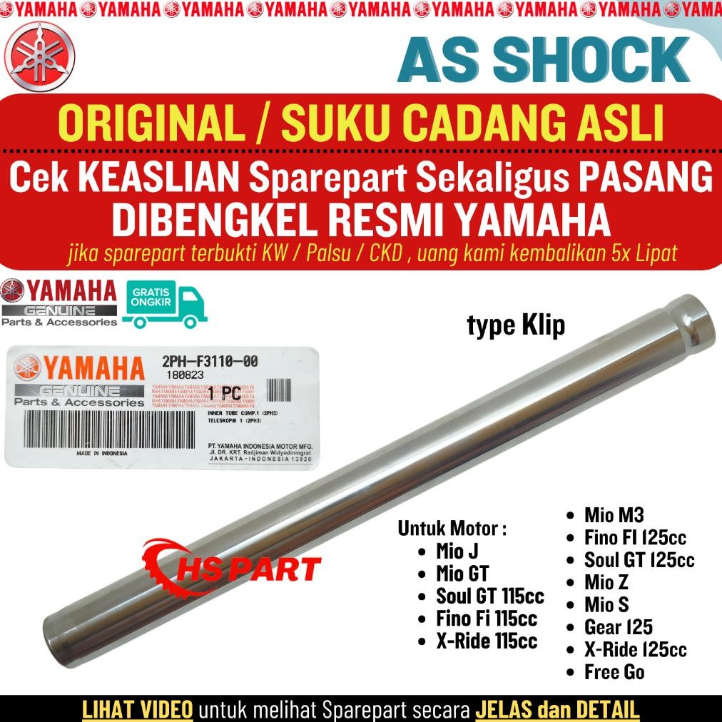 Jual AS Shock Shockbreaker Depan Mio M3 Z S J Soul GT Fino Xride Freego