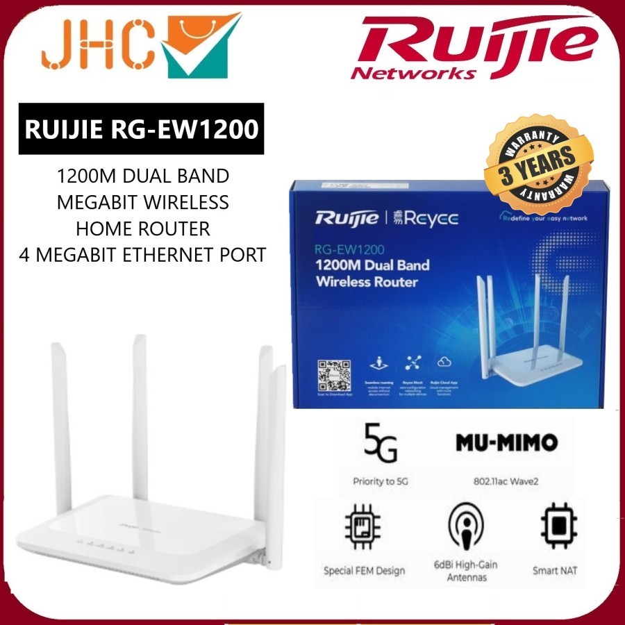 Jual RUIJIE RG-EW1200 1200M Dual Band Wireless Router | Shopee Indonesia