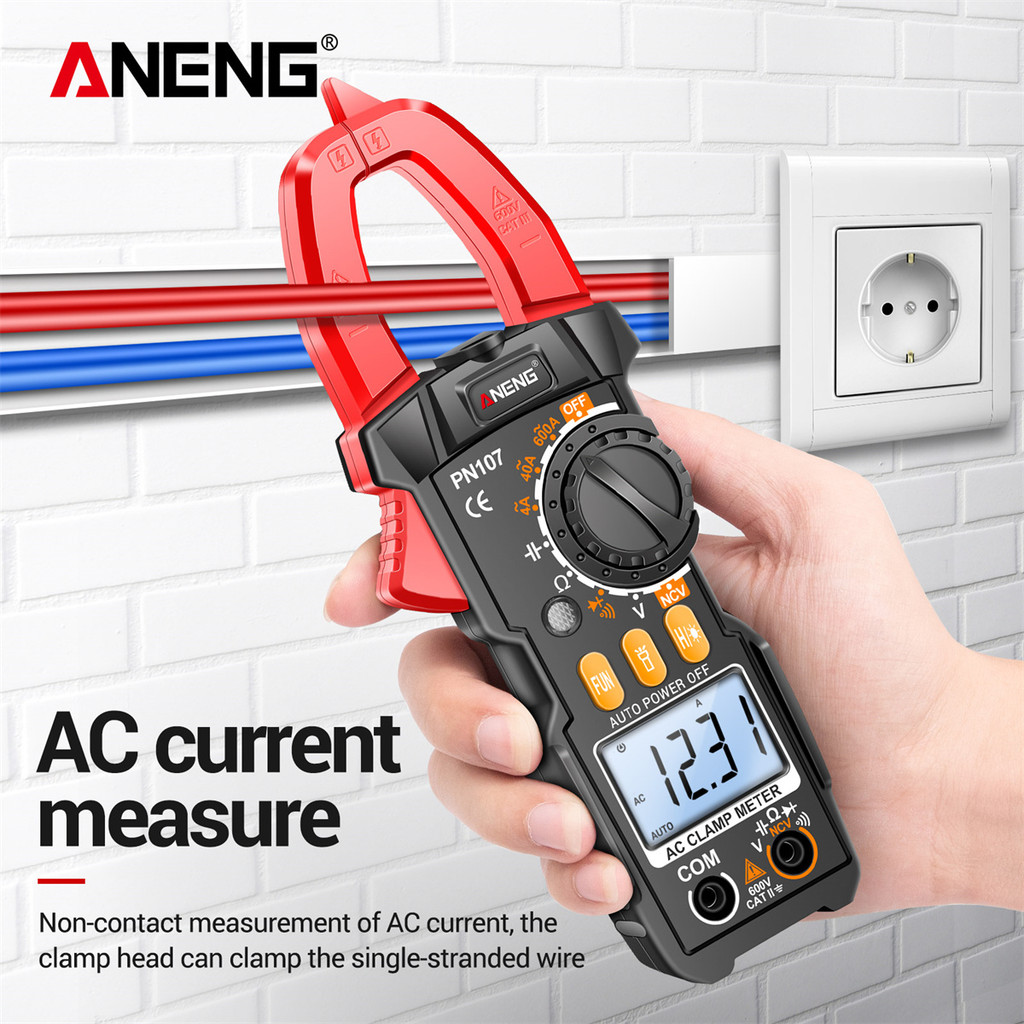 Jual Digital Multimeter Voltage Tester Clamp Meter AC/DC 600A - PN107 ...