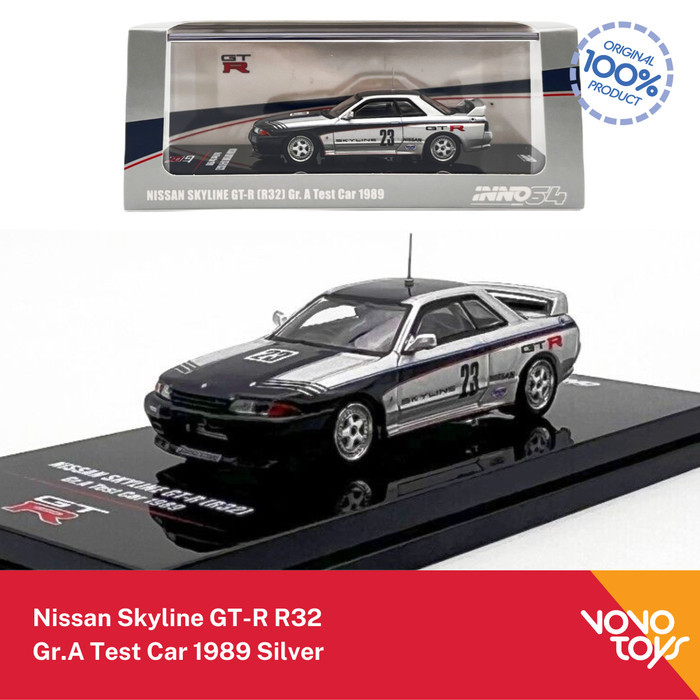 Jual Inno 1/64 Nissan Skyline GT-R R32 Gr.A Test Car 1989 Silver Inno64 ...