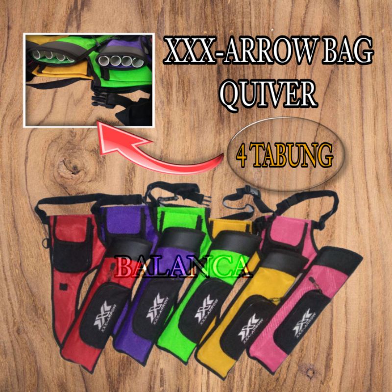 Jual Archery Quiver 4 tabung XXX Arrow Bag Quiver Plus 4 Pipa  