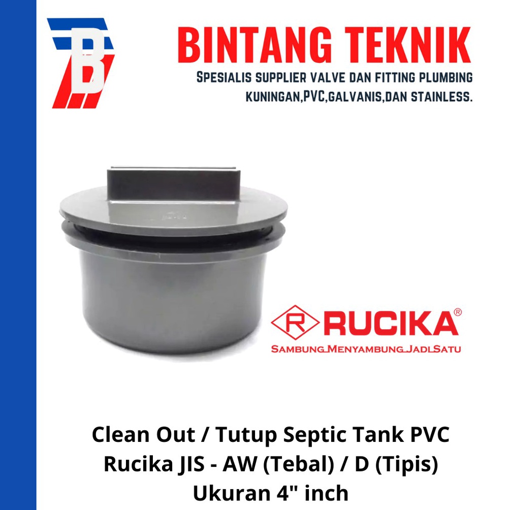 Jual Harga Diskon Clean Out Tutup Septic Tank Pvc Rucika 4 Inch Kse Shopee Indonesia 