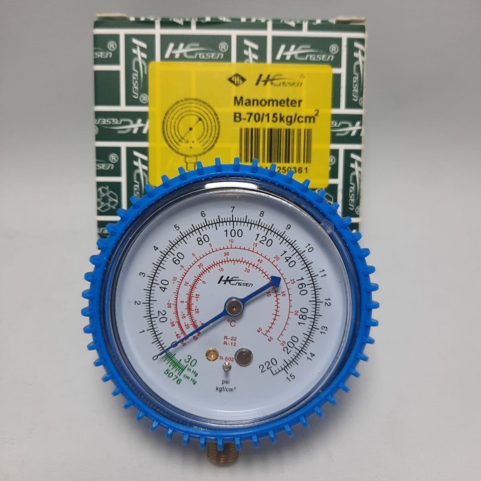 Jual Terlaris Manometer Meteran Manifold R22 Biru Merek Hengsen ...