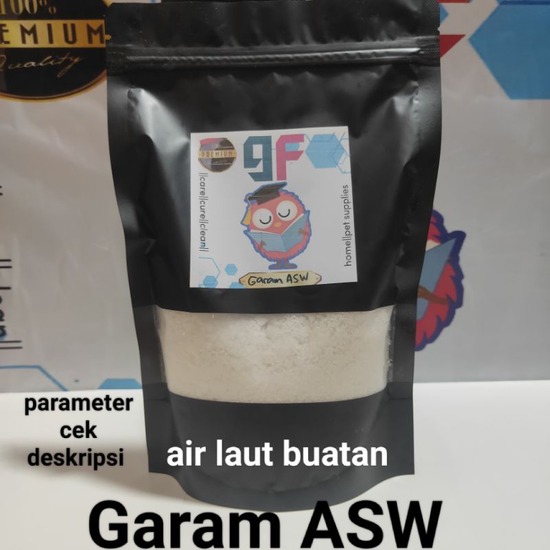 Jual air laut buatan garam asw garam laut sintetis eceran untuk 1 liter