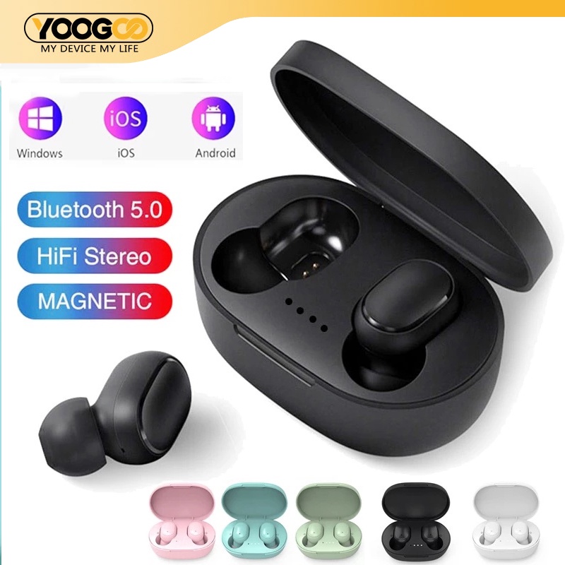 A6S E7S Wireless Headphone Bluetooth Earphone Wireless Stereo Mini Earbuds  Macaron Hi-Fi A6S TWS