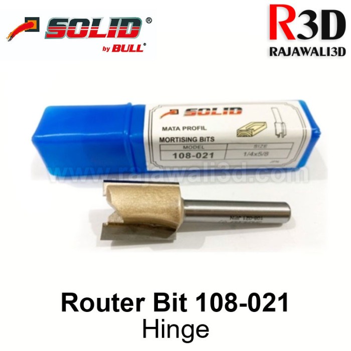 Jual Router Bit Mata Profil Solid 108-021 Hinge Double Flute 1/4
