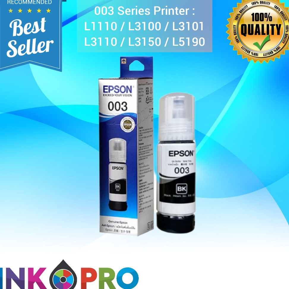 Jual 44 Stok Ready Tinta Epson 003 Premium Untuk Printer L1110 L 3210 L3100 L3101 L3110 L3150 4849