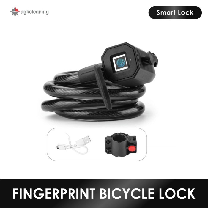 Jual Fingerprint Bike Lock Bicycle Smart Lock Gembok Sidik Jari
