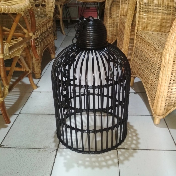 Jual Kap Lampu Gantung Rotan Model Sangkar Burung Terlaris Shopee