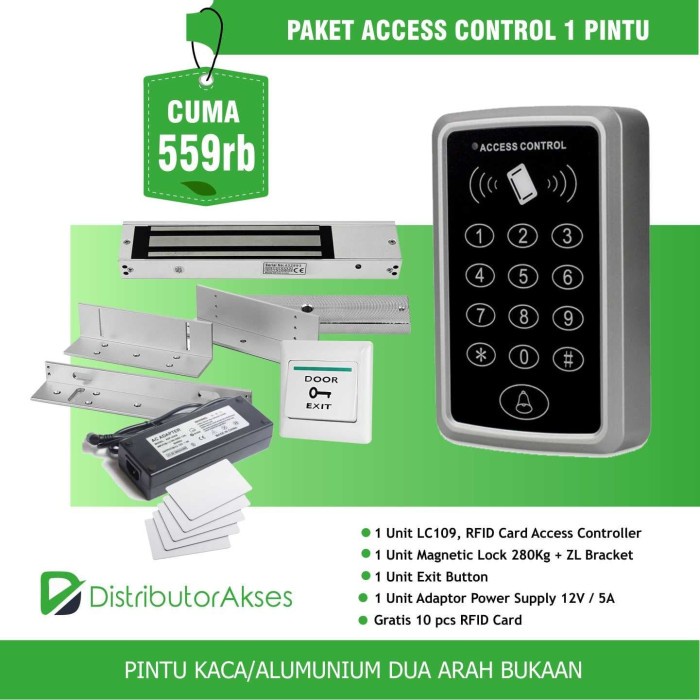 Jual Rfid Door Access Control Murah Magnet Em Lock Smart Akses Door ...