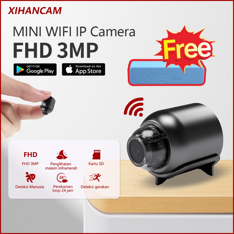 Jual Sale Terbatas.. XIHANCAM 3MP Ip Camera Cctv Mini Tersembunyi Spy ...