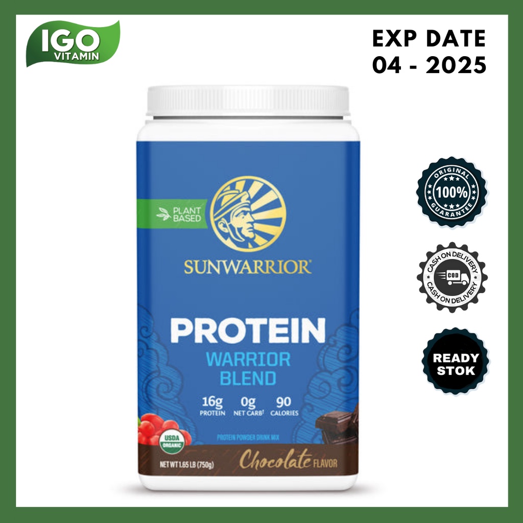 Jual Suplemen Fitnes Protein Warrior Blend Organic Chocolate Sunwarrior