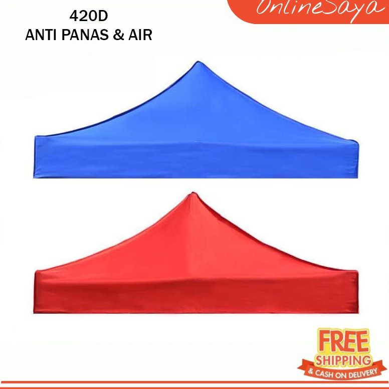 Jual HARGA SPESIAL Terpal Atap Tenda Polyester Import Lipat 2x2 3x3 ...