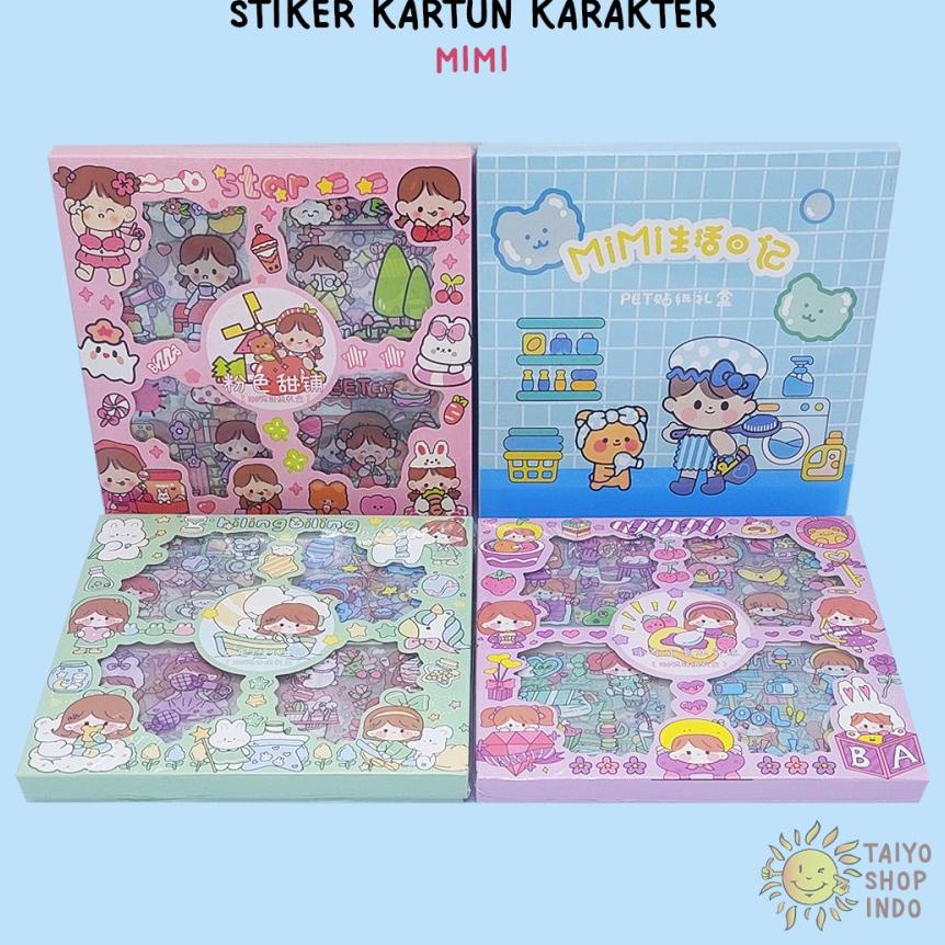 Jual Stiker Momo 100 Lembar Sticker 2d Kartun Korea Lucu Anti Air