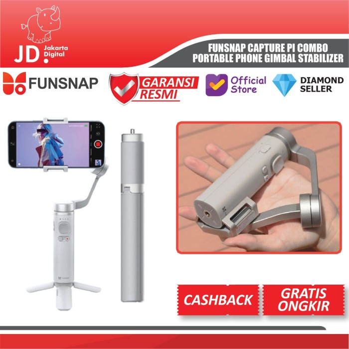 Jual Funsnap Capture Pi Combo Portable Phone Gimbal Stabilizer Face