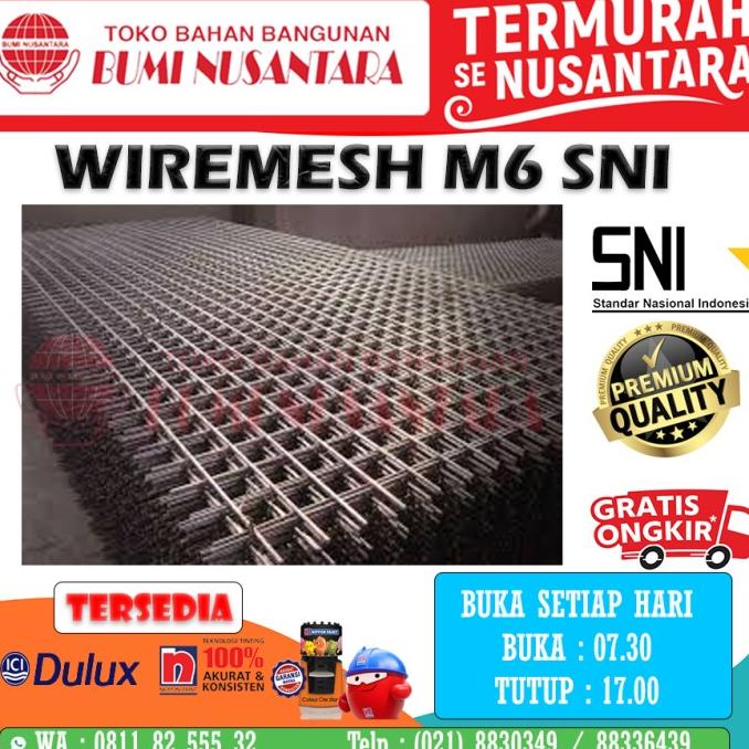 Jual WIREMESH M6 FULL SNI WIRE MESH 6MM FULL | Shopee Indonesia