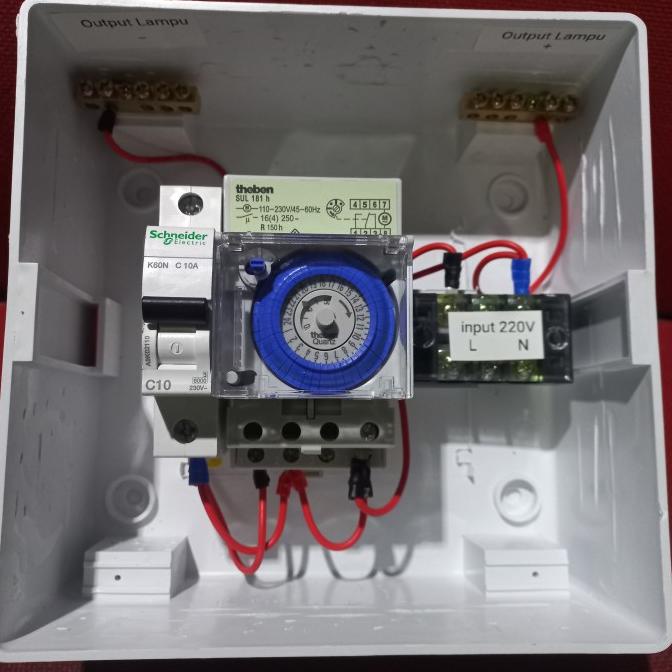 Jual Panel Timer Otomatis ( Box Mcb +Timer Theben + Mcb 1P 10A ) Ok ...