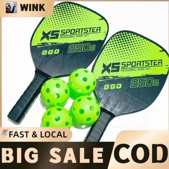 Jual Pickleball Rackets Set Pickleball Paddle Set of 2 Rackets and 4