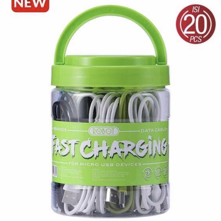 Jual TERJAMIN BAGUS Kabel Data ROBOT Fast Charging RBM100 RBM100s For