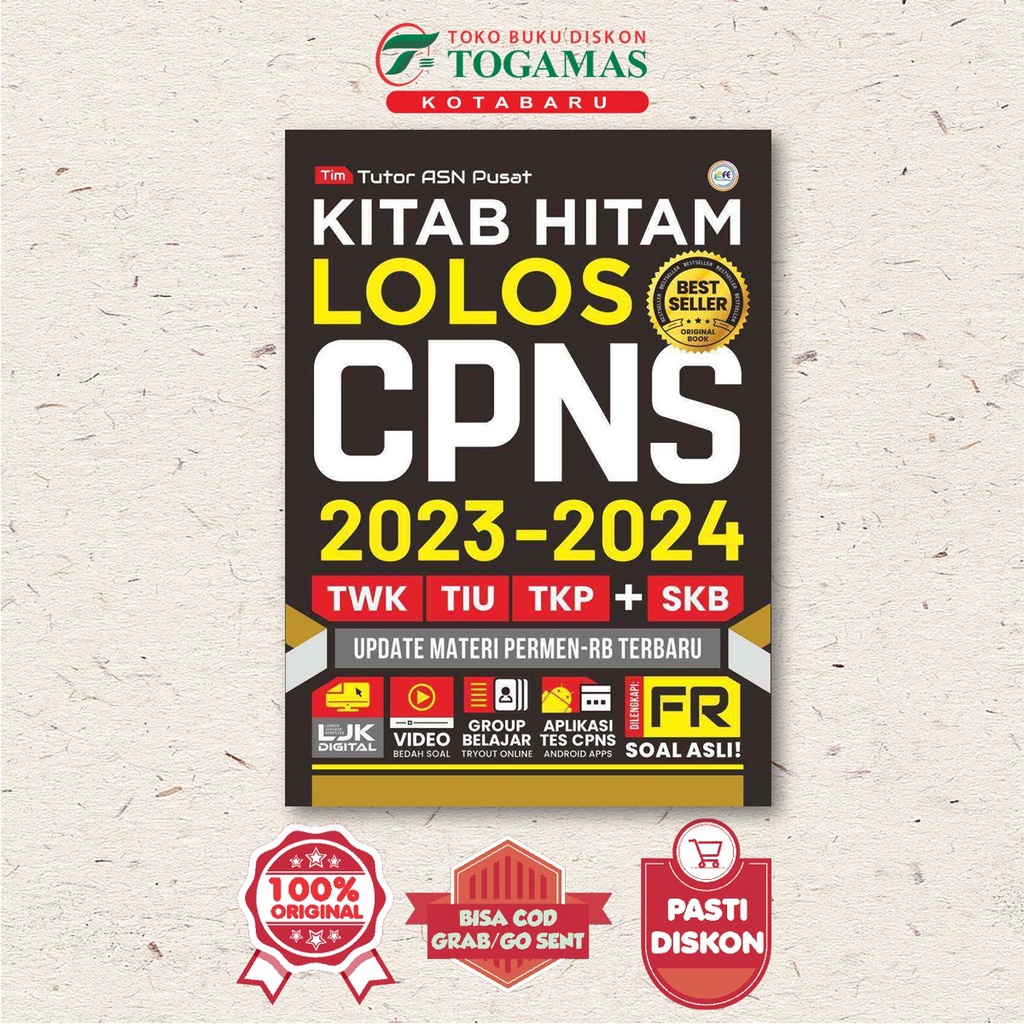 Jual KITAB HITAM LOLOS CPNS 2023-2024 TWK TIU TKP + SKB - TUTOR Asn ...