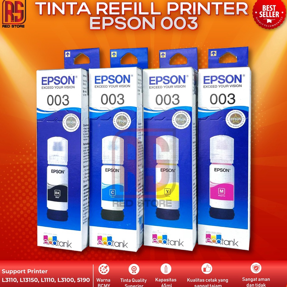 Jual Bayar Di Tempat Tinta Epson 003 Premium For Printer L3110 L3110 ...