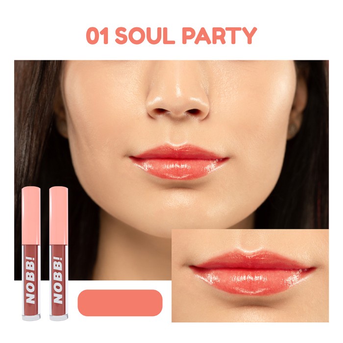 Jual Nobb Lip Tint Glossy Mouisturizing Lip Stain Long Lasting Ringan Shopee Indonesia