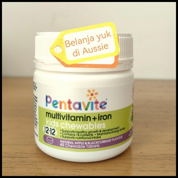 Jual Pentavite Kids Chewable Multivitamin + Iron 60 Chewable Tablets