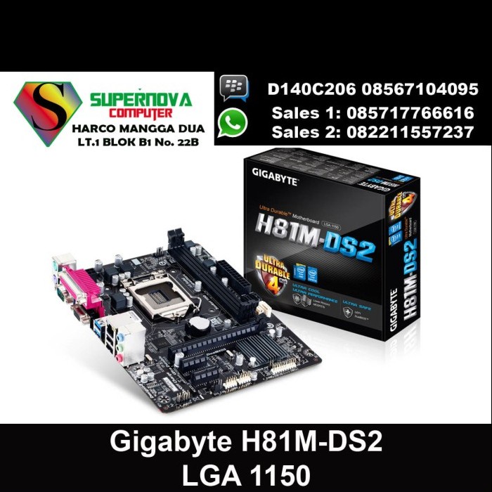 Jual Mainboard Intel Gigabyte GaH81MDs2 Socket 1150 Shopee Indonesia