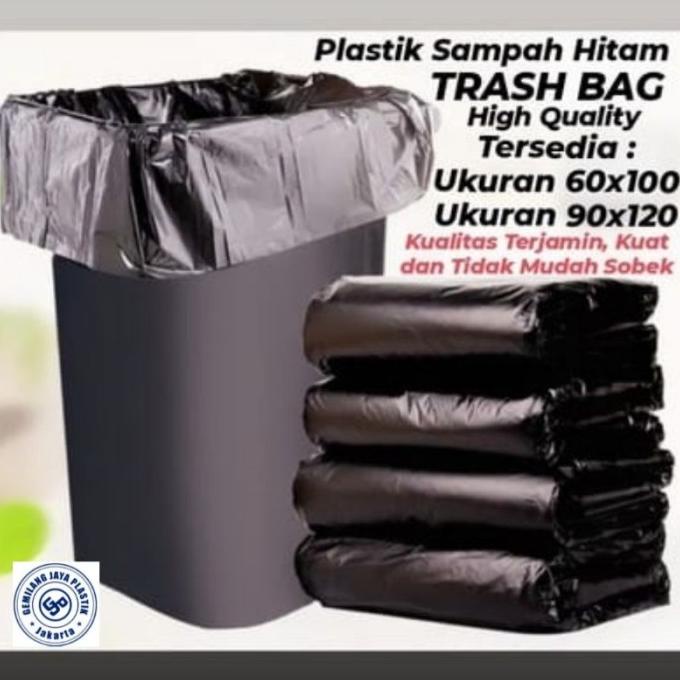 Jual Kantong Plastik Sampah Hitam Ukuran 60x100 90x120 Grosir Shopee Indonesia 5806