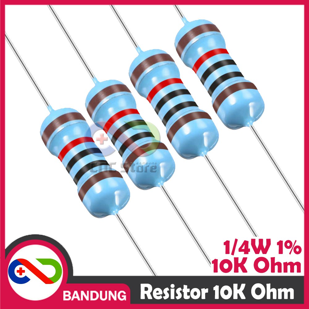 Jual 10X RESISTOR 10K 10KOHM 1/4W 1% METAL FILM | Shopee Indonesia