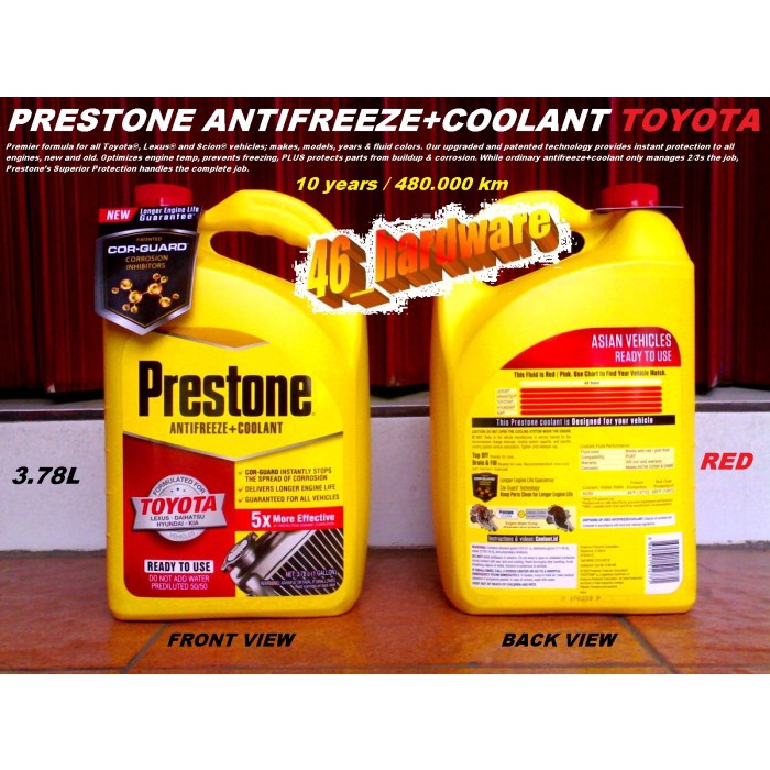 Jual Prestone Antifreeze + Coolant Red Air Radiator Toyota Lexus Kia 3 ...