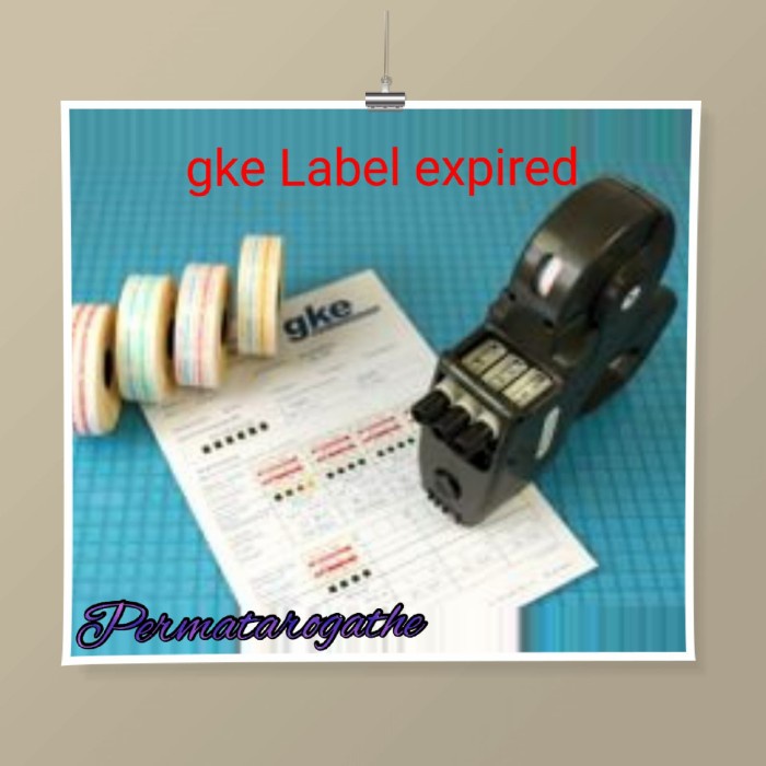 Jual gke Lable Expired Gun / gke Gun Label Expired Date -Tatasie ...