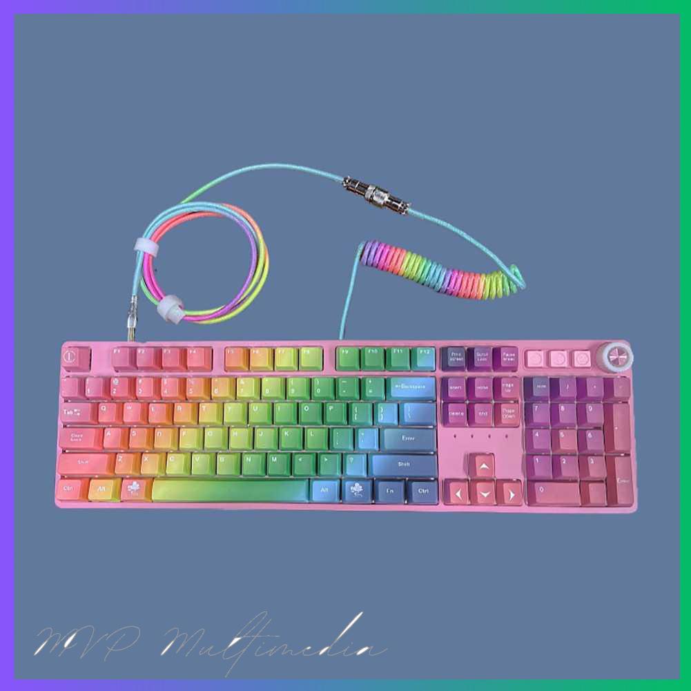Jual ALLOYSEED Coiled Cable Mechanical Keyboard TypeC USB Aviator