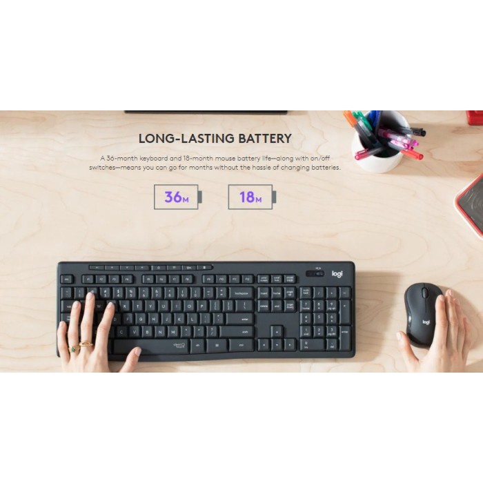 Jual LOGITECH COMBO MK-295 / MK 295 KEYOARD MOUSE WIRELESS ORIGINAL ...