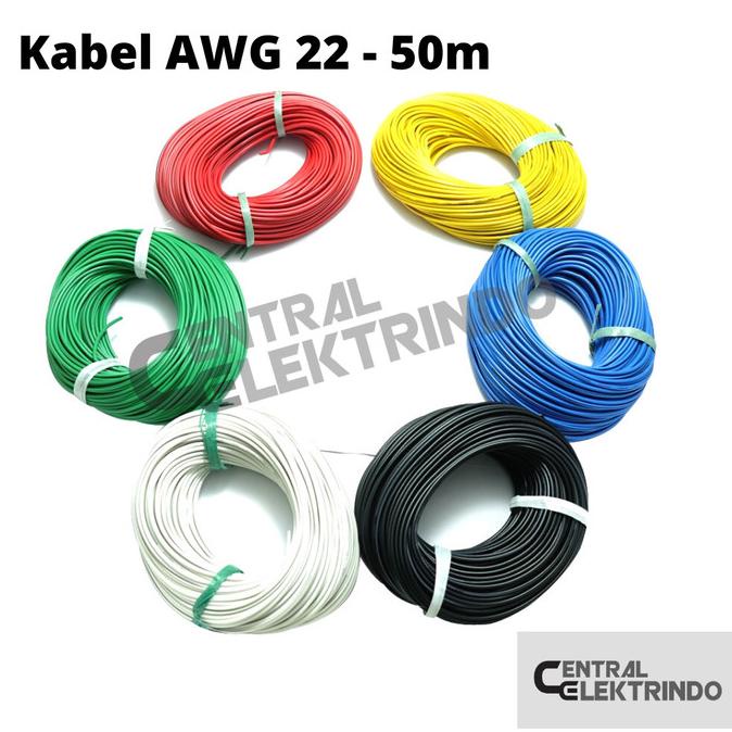 Jual Kabel AWG 22 Kabel Serabut Isi 22 Panjang 50 Meter Kabel AWG22 50m Shopee Indonesia