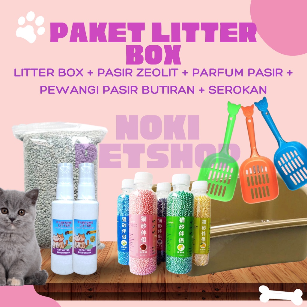 Jual [BISA COD] PAKET CAT LITTER BOX KUCING 5 IN 1 BAK PASIR KUCING