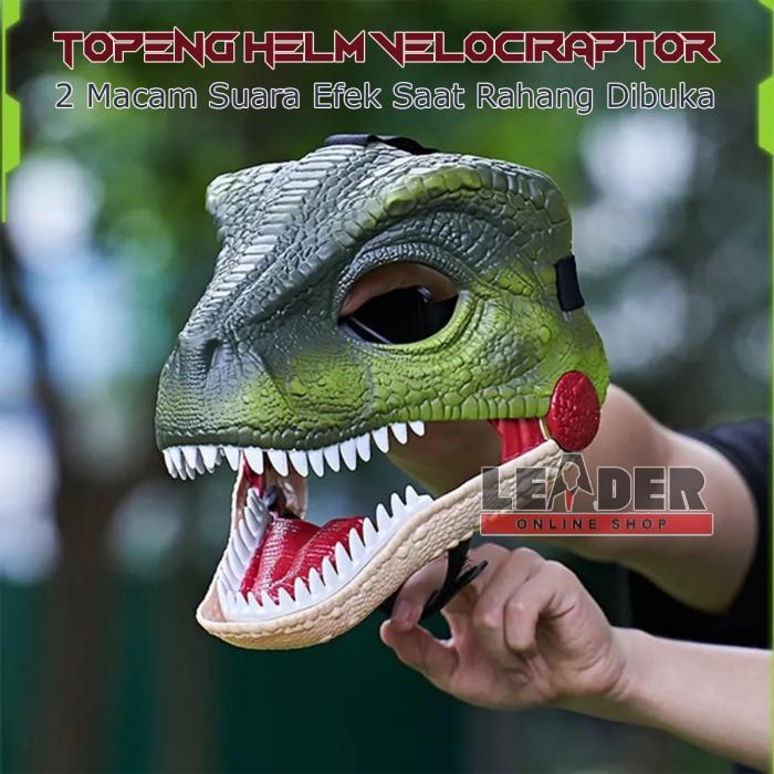 Jual Helm Topeng Dinosaurus Velociraptor Suara Auman Gerak Realistic ...