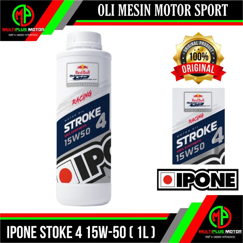 Jual Oli mesin motor sport 4T IPONE RACING STROKE 4 (1L) ORIGINAL 100% ...