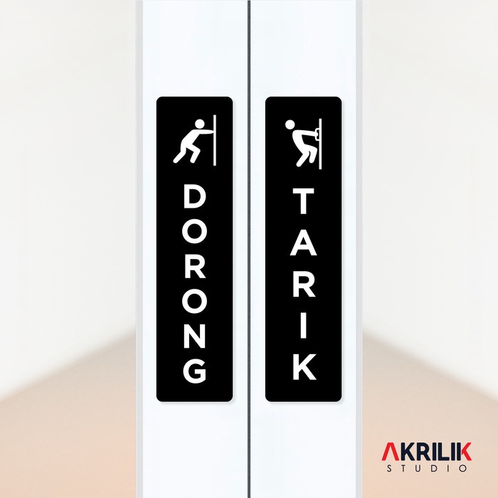 Jual Sign Door Dorong Tarik Akrilik Pintu Dinding Acrylic Tulisan Label