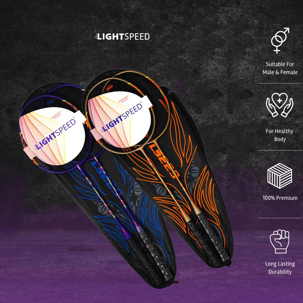 Jual LIGHTSPEED RAKET BADMINTON / RAKET BULU TANGKIS ISI 2 FREE BAG ...