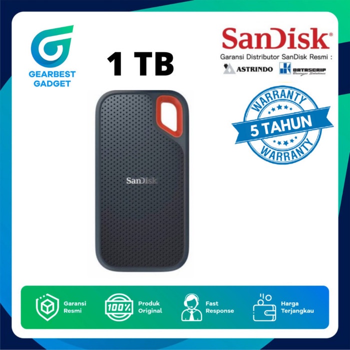 Jual SSD External Portabel 1 TB Sandisk Extreme V2 E61 - Garansi Resmi ...
