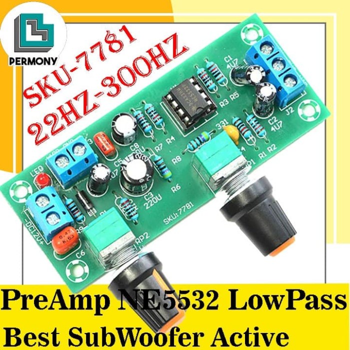 DIY Audio Amplifier Board 2.1 Channel Subwoofer Preamp Board Low Pass ...