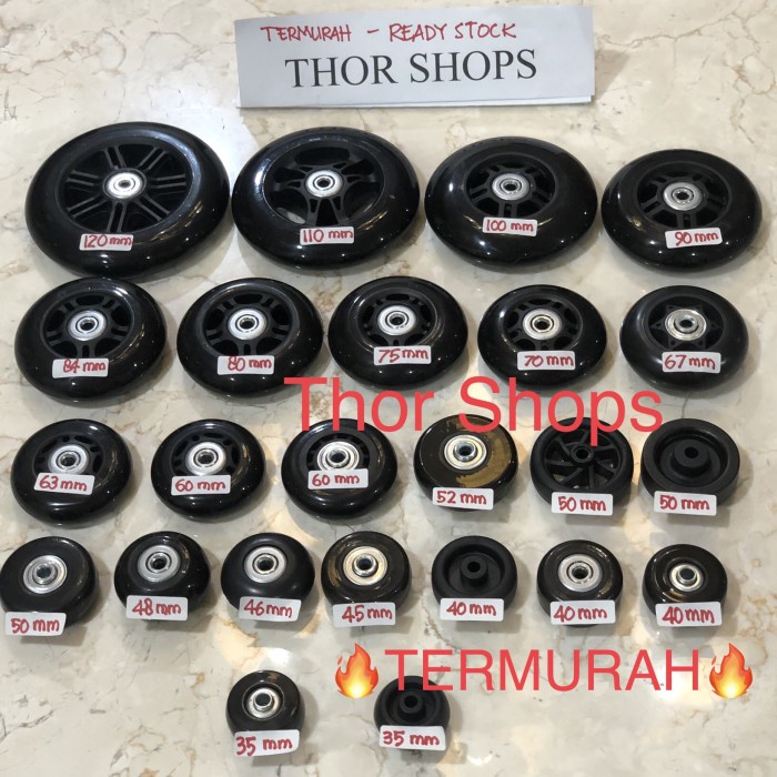 Jual Roda koper pengganti replacement luggage wheel polyurethane ...