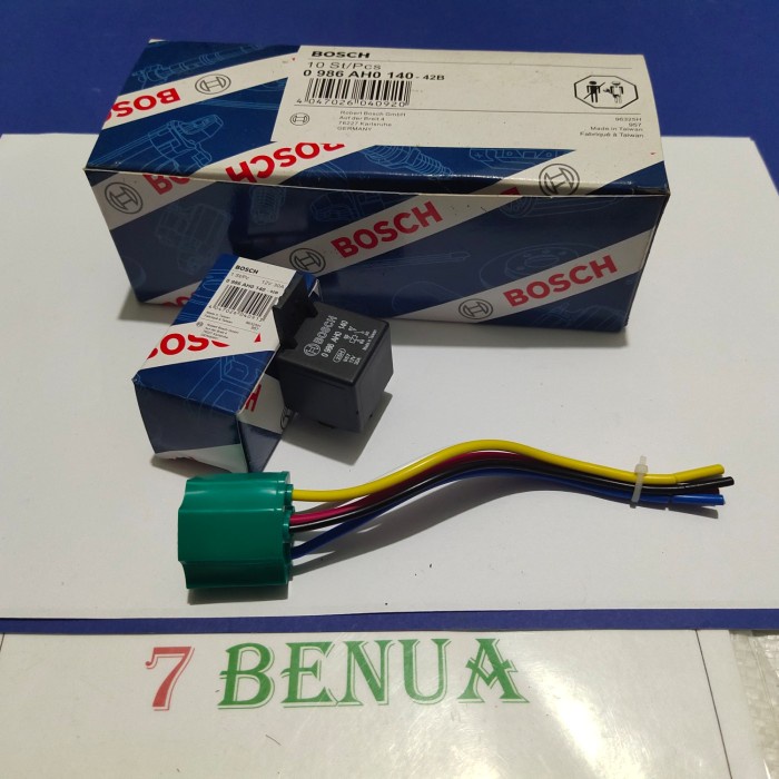 Jual relay lampu mobil bosch 12v 4pin universal plus rumah relay