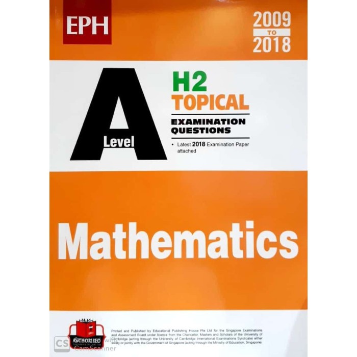 Jual [New Ori] A Level H2 Topical Examination Questions Mathematics Limited | Shopee Indonesia