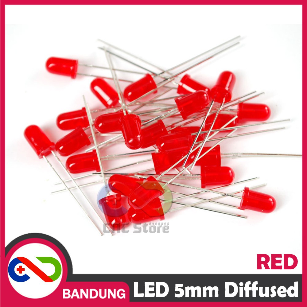 Jual 10PCS LED 5MM SUPER BRIGHT RED MERAH DIFFUSED | Shopee Indonesia