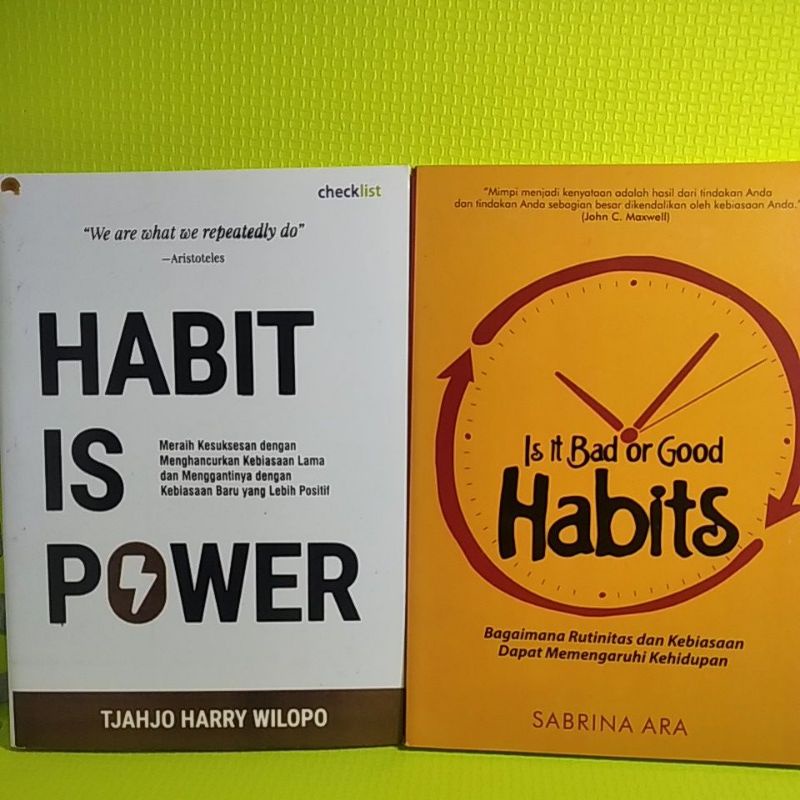 Jual paket 2 Buku Habit is power + Is it or good habits | Shopee Indonesia