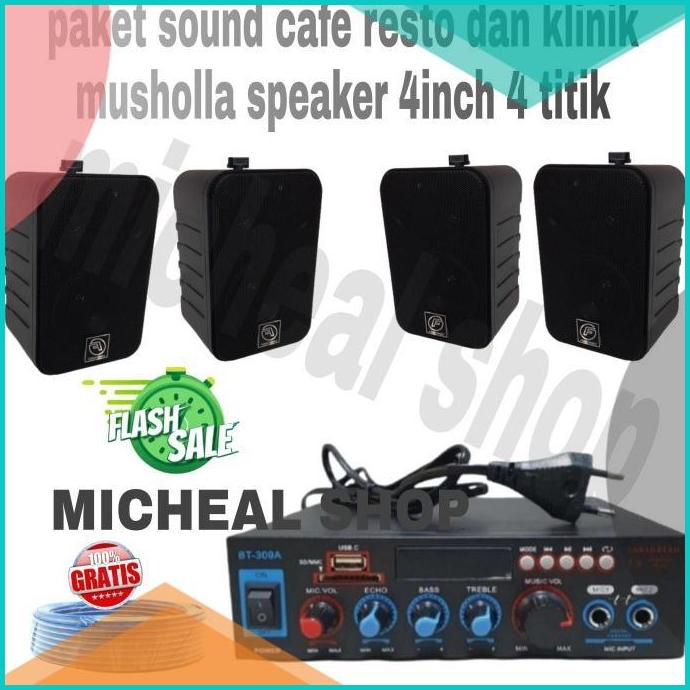 Jual Paket Sound System Cafe Resto Klinik Musholla Speaker Inch Titik