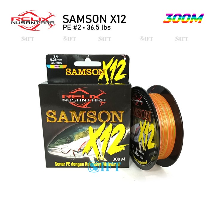 Jual Senar PE Relix Nusantara SAMSON X12 300 meter Braid | Shopee Indonesia