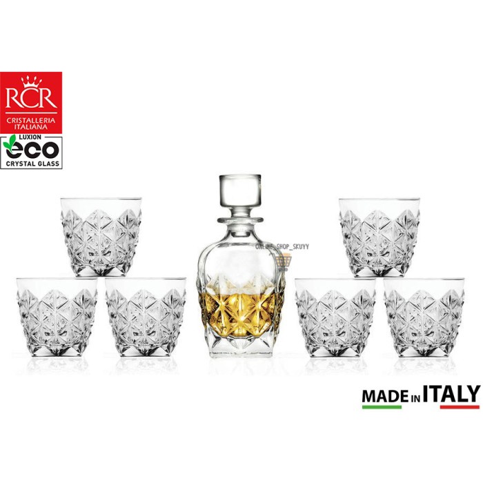 Jual Glass Crystal Rcr Decanter Whiskey Enigma Set 7 Pcs Shopee Indonesia
